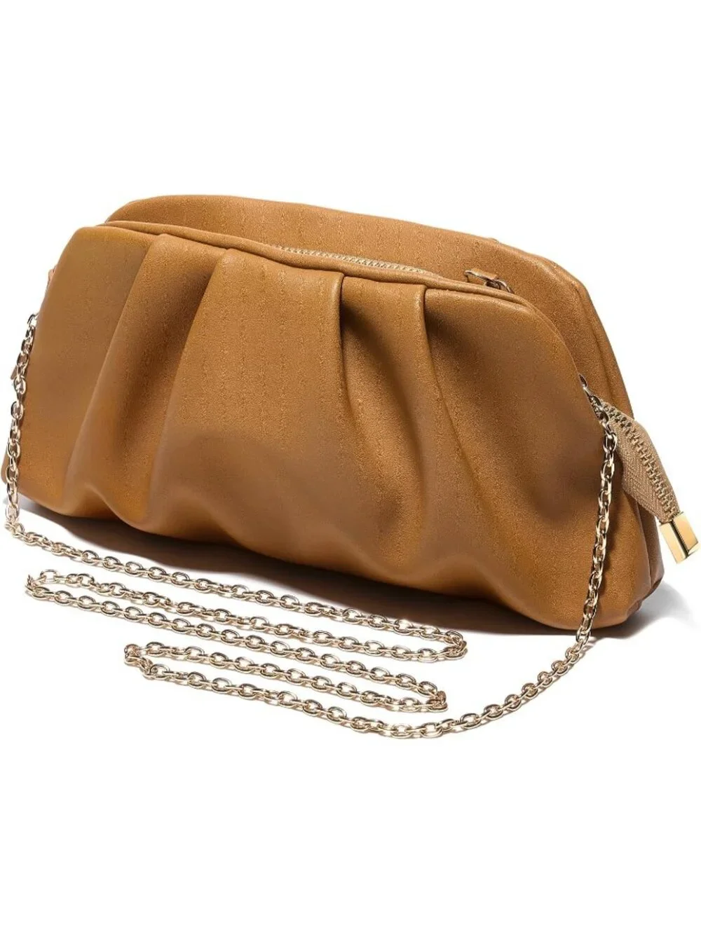 👜 Women's Brown Faux Leather Evening Formal Crossbody Bag Stylish Clutch Purses